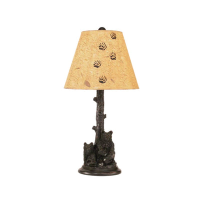 Two Cubs In An Oak Tree Table Lamp