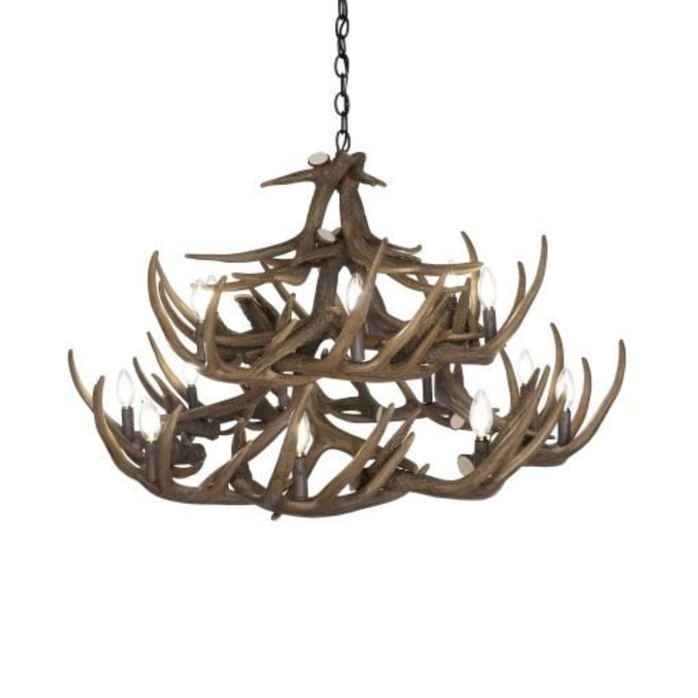 Whitetail 24 Pewter Antler Chandelier