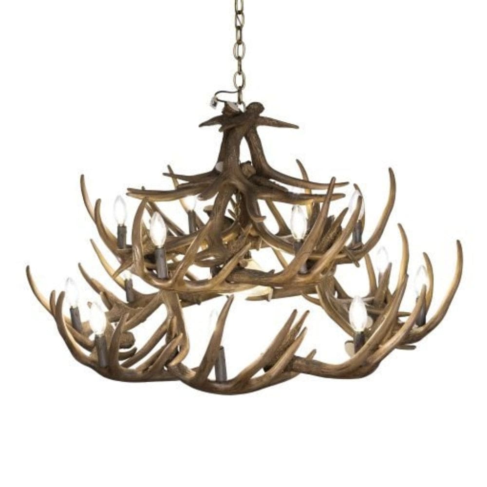 Whitetail 24 Pewter Antler Chandelier