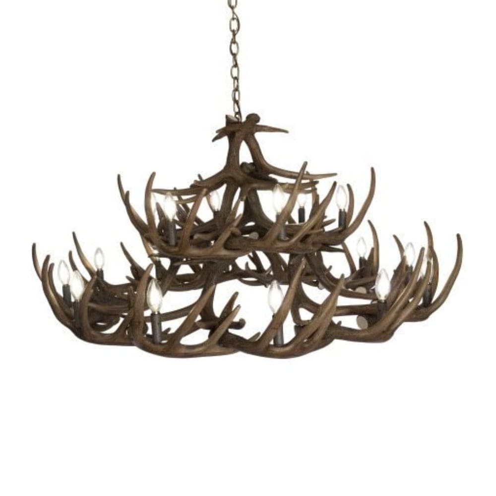 Whitetail 30 Pewter Antler Chandelier