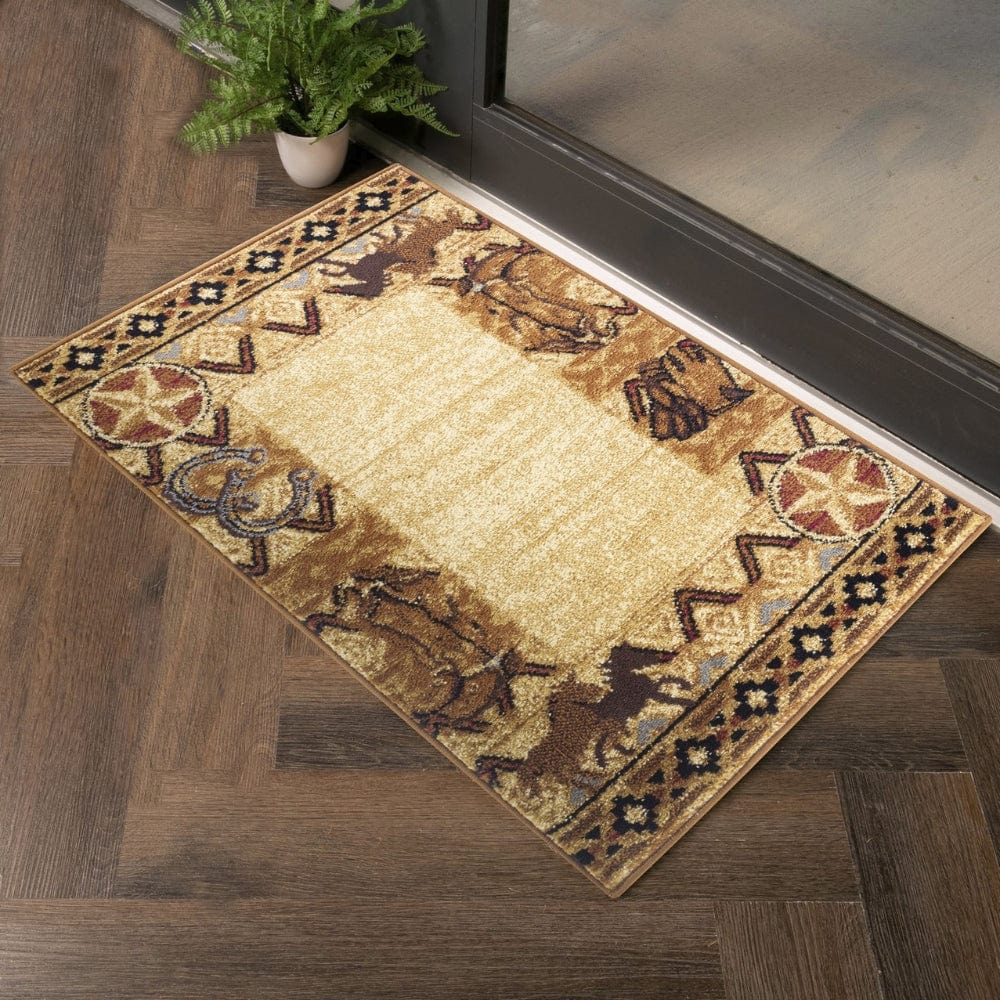 Western Match Boarder Area Rug