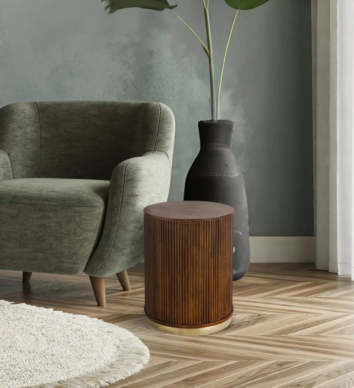 Modern Mango Wood Side Table