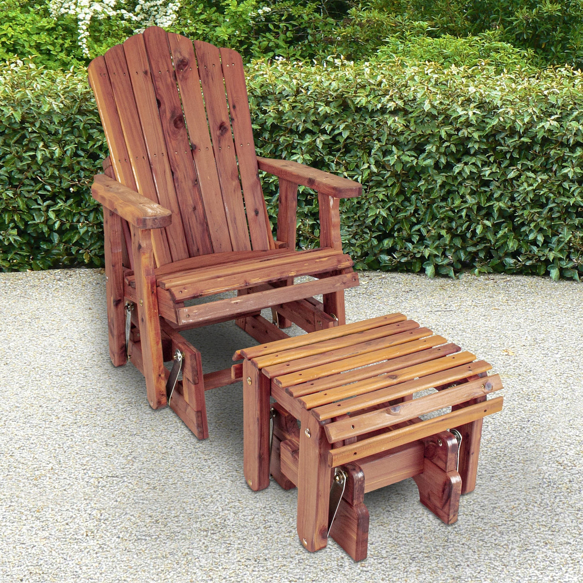 Adirondack Classics Glider and Gliding Ottoman