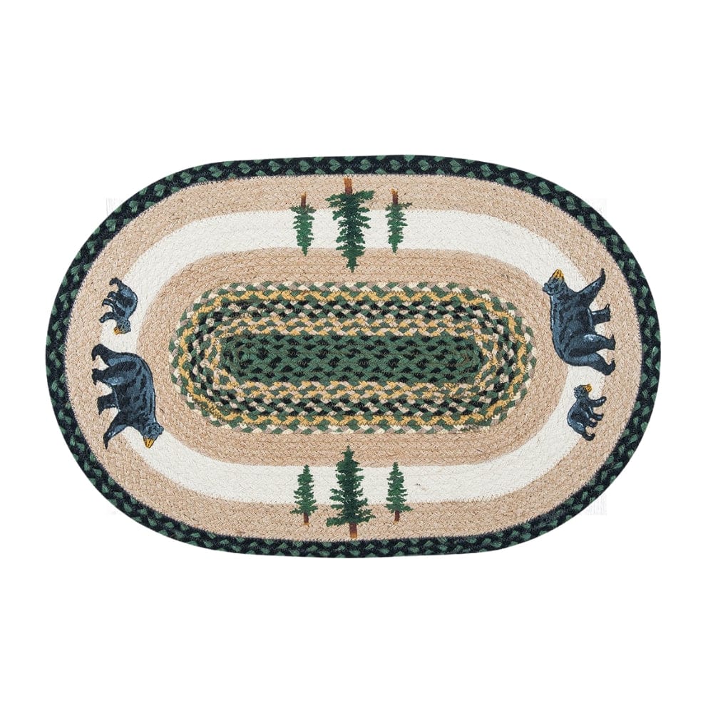 Black Bear Falls Oval Rug
