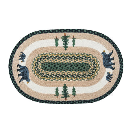 Black Bear Falls Oval Rug