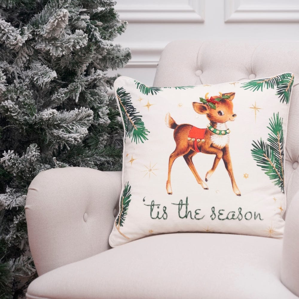 Tis The Season Reindeer Pillow