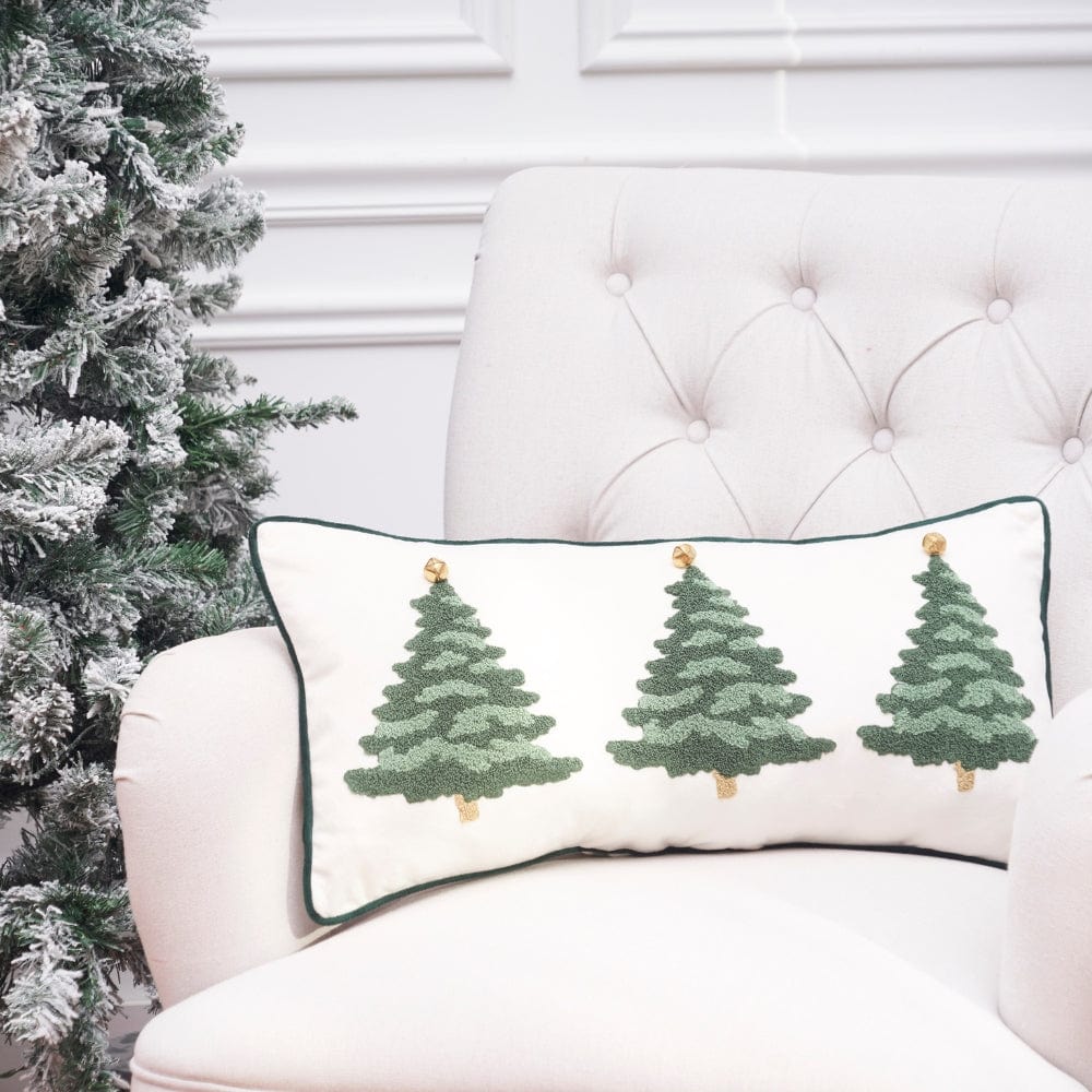 Triple Tree Christmas Pillow