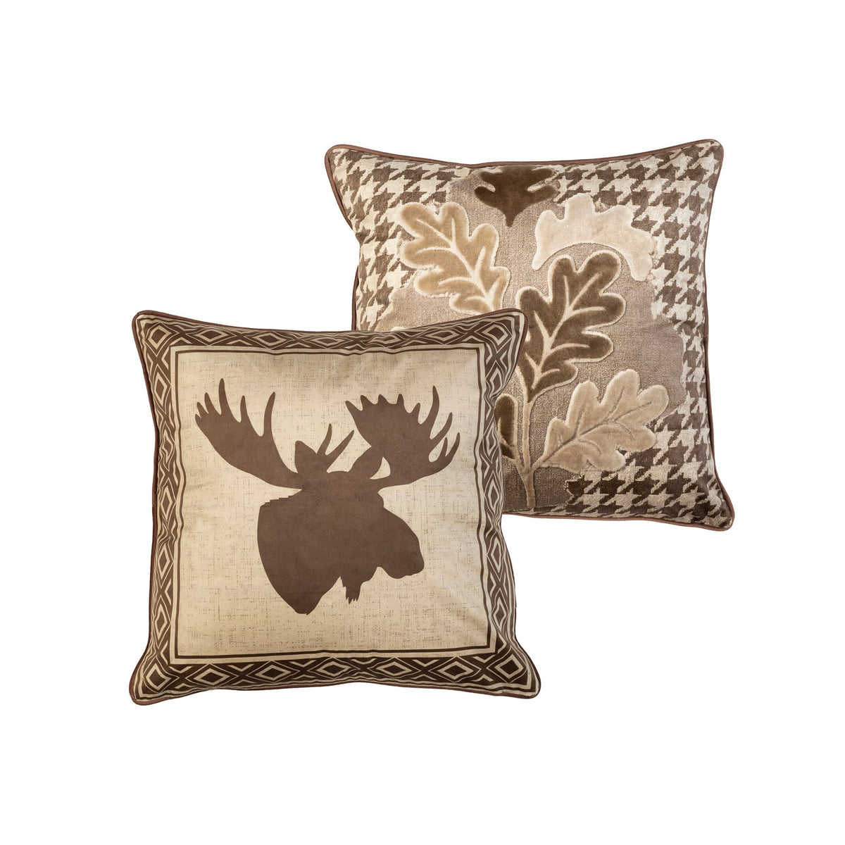 Pine Prize Moose & Leaf Pillow
