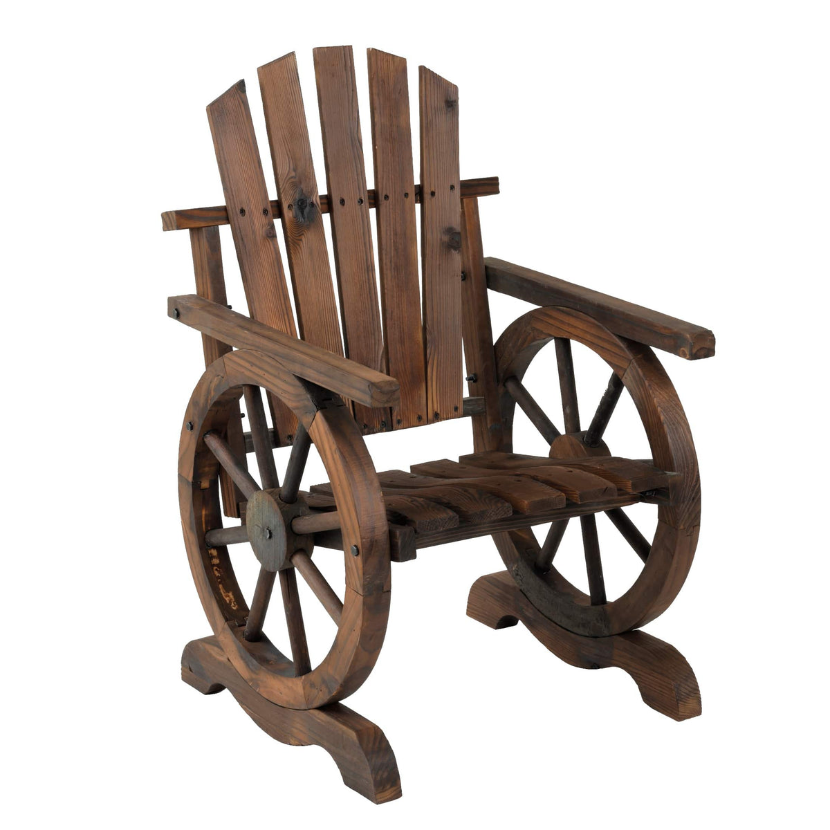 Wooden Wheel Adirondack Chair