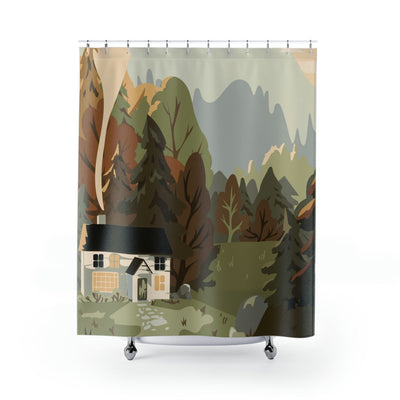 Smoky Mountain Cabin Shower Curtain