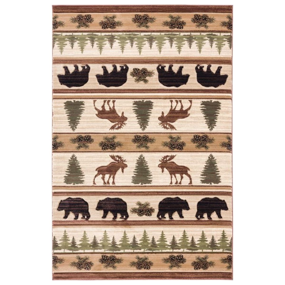 Bear Moose Pine Rug