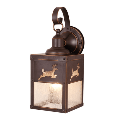 Bronze Deer Outdoor Wall Lantern