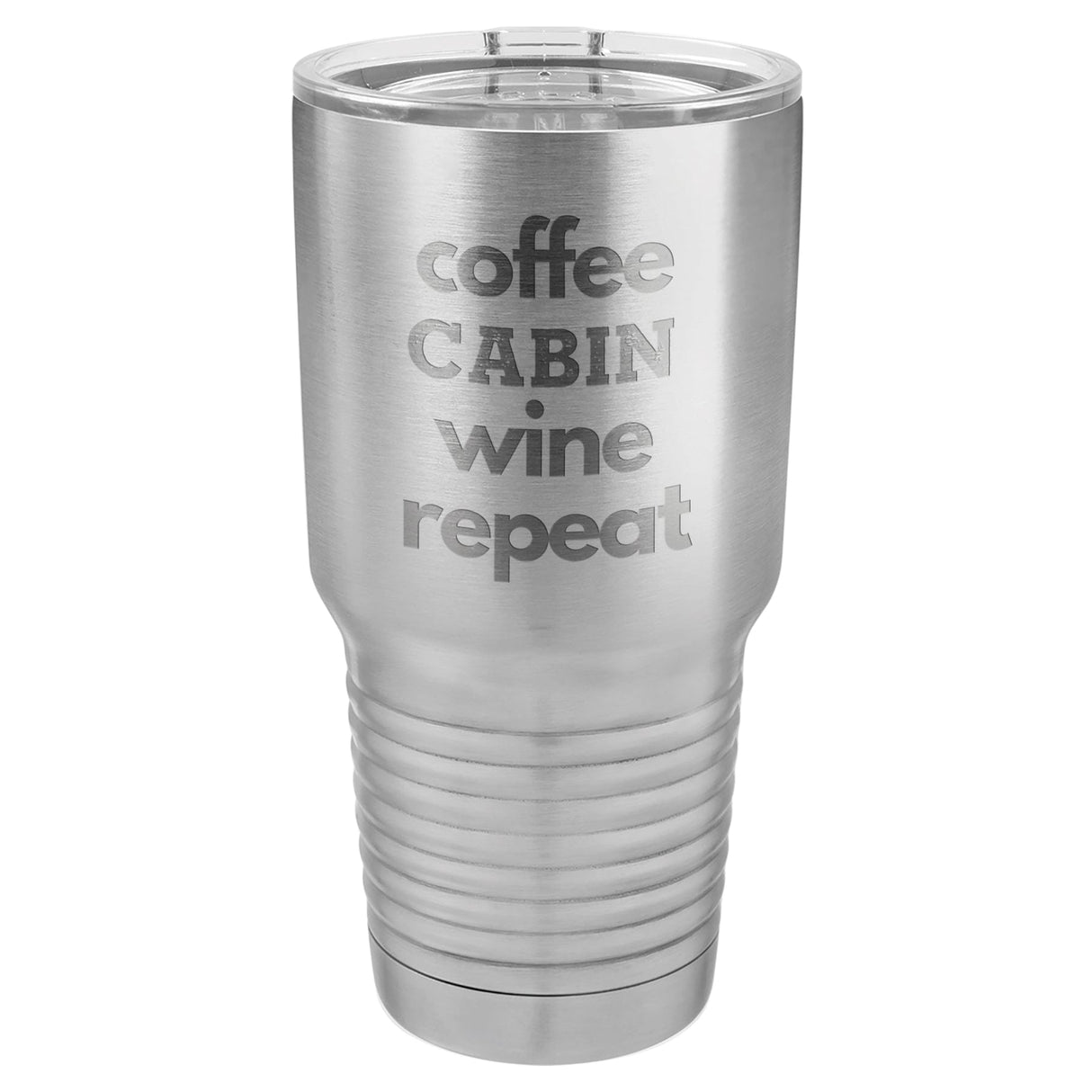 Coffee Wine Repeat 30 oz Tumbler - Stainless Steel