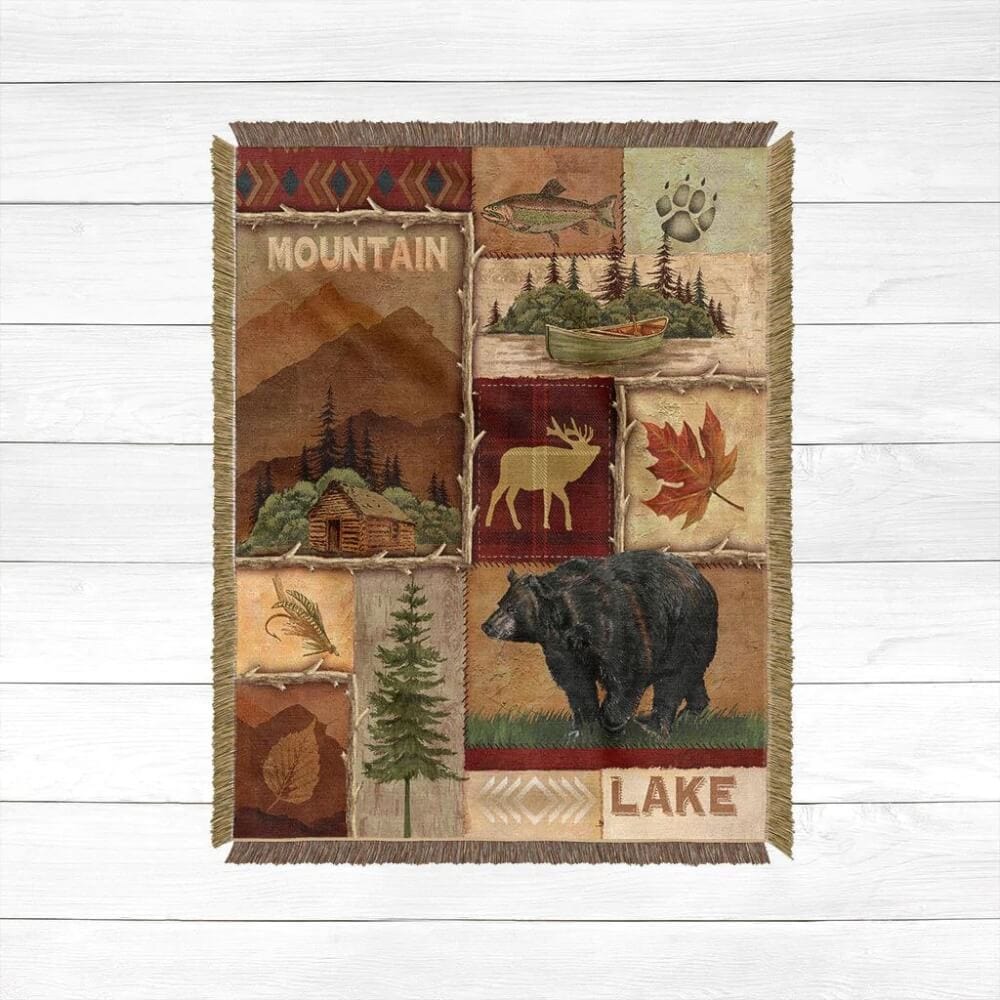 Cabin & Lodge Woven Throw Blanket