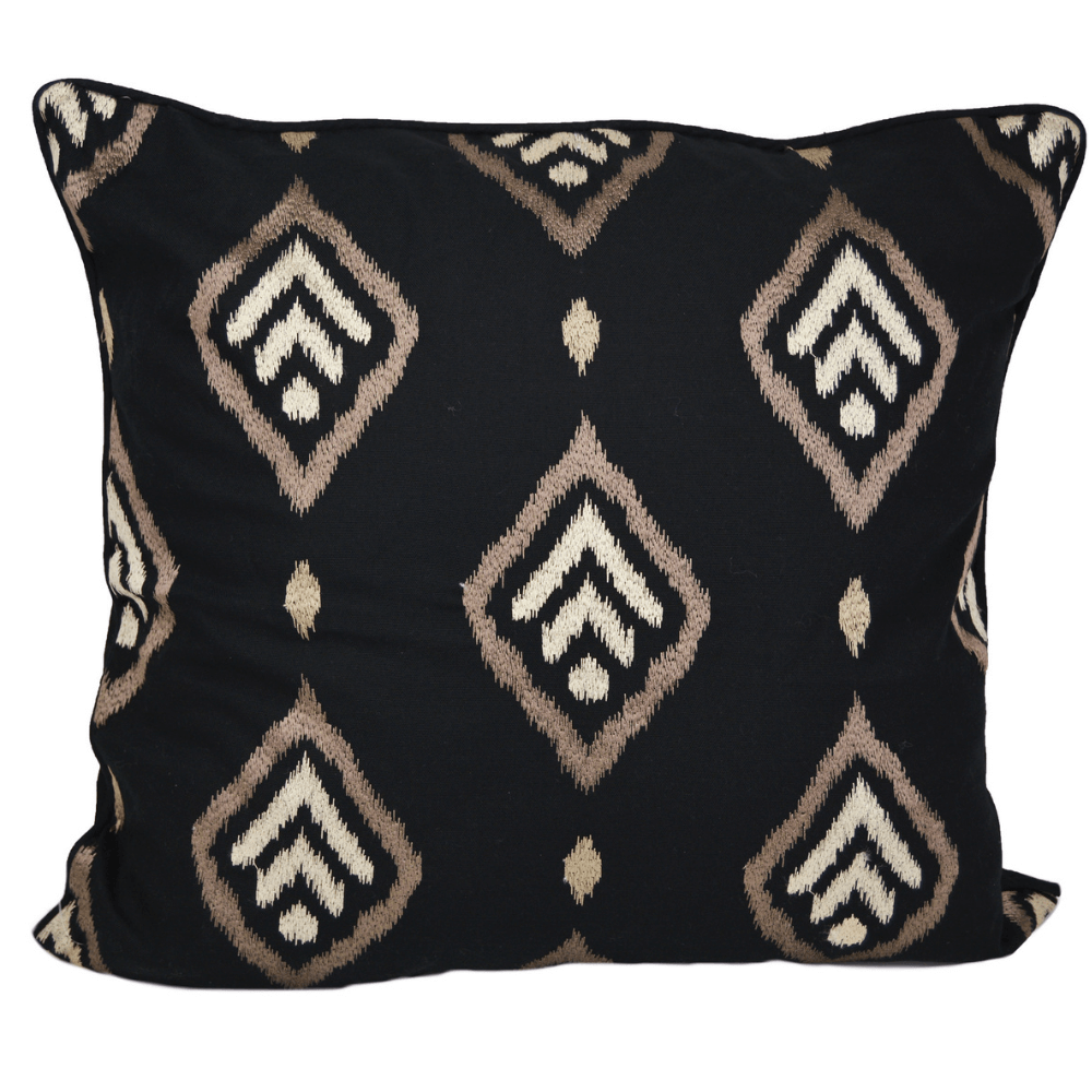 Concord Black Square Pillow