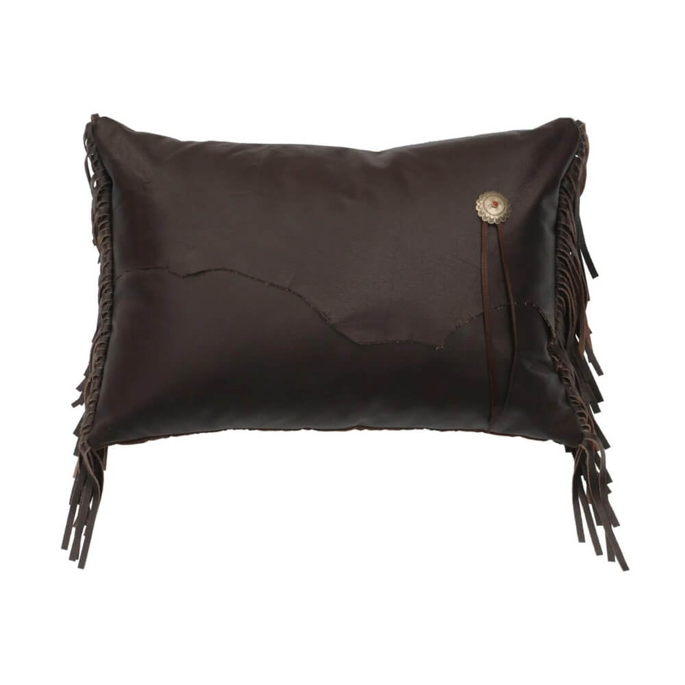 Crimson Sky Fringed Pillow