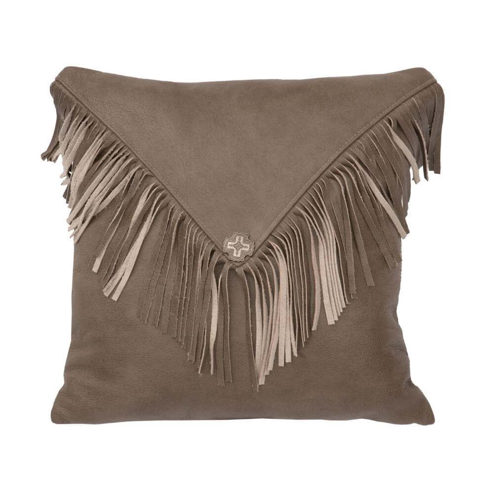 Desert Smoke Square Fringe Pillow