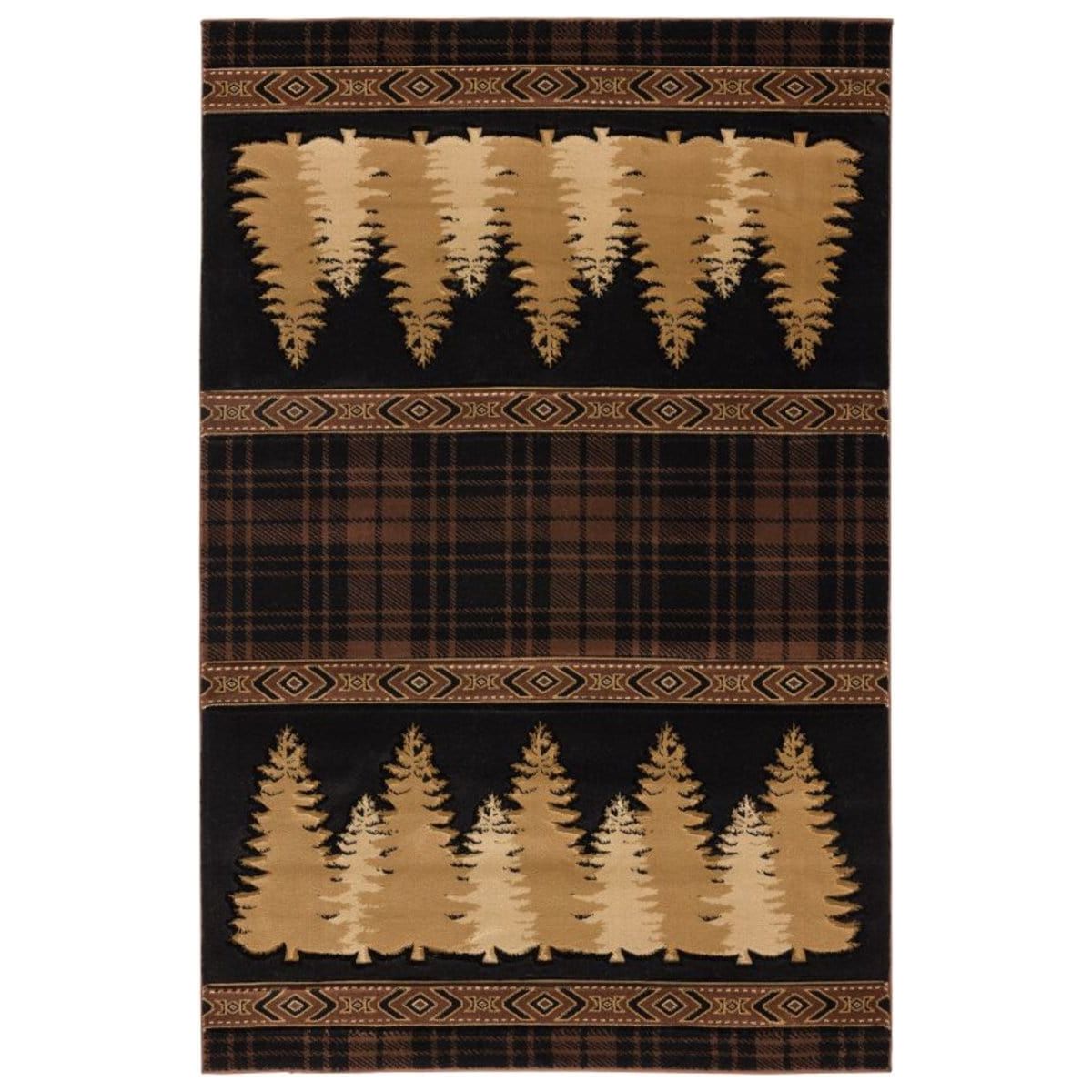 Golden Pines Plaid Rug