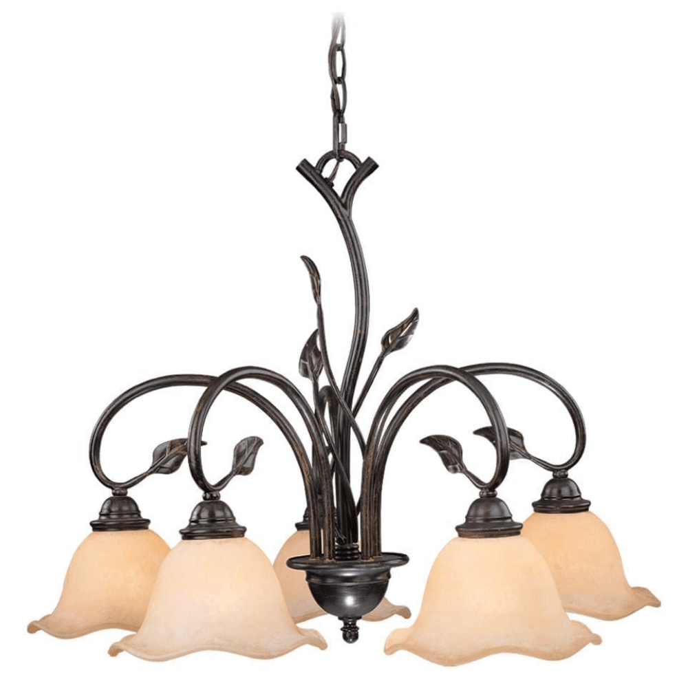 Grapevine 5 Light Black Chandelier