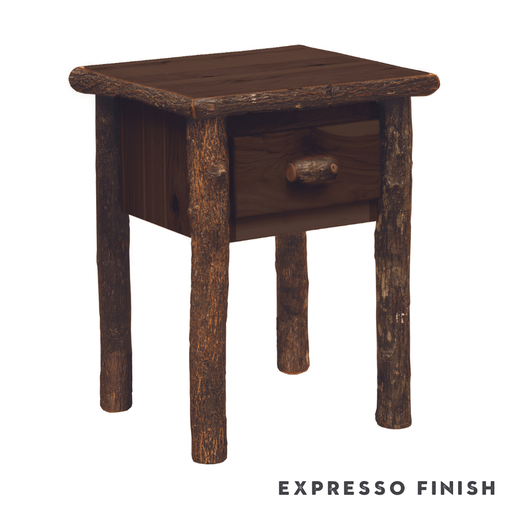 Hickory 1 Drawer Nightstand