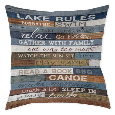 Lake Inspiration Woven Decorative Pillow