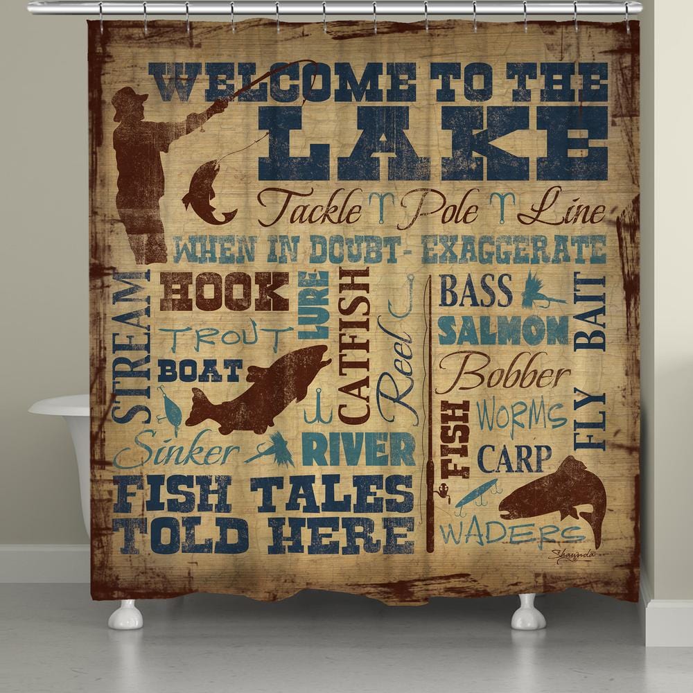 Lake House Charm Shower Curtain