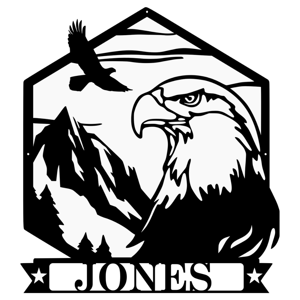 Eagle Scene Customizable Metal Sign