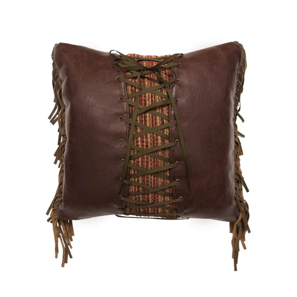 Milady Pillow Leather Square Pillow
