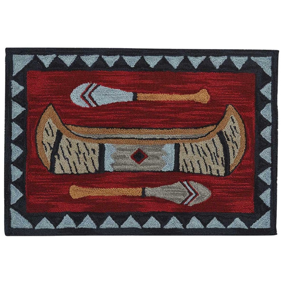 Montana Plaid Canoe Hooked Rugs