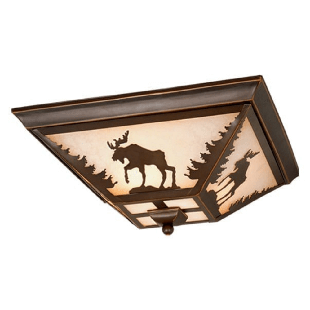 Moose Lodge 14" Flush Mount Light Fixture