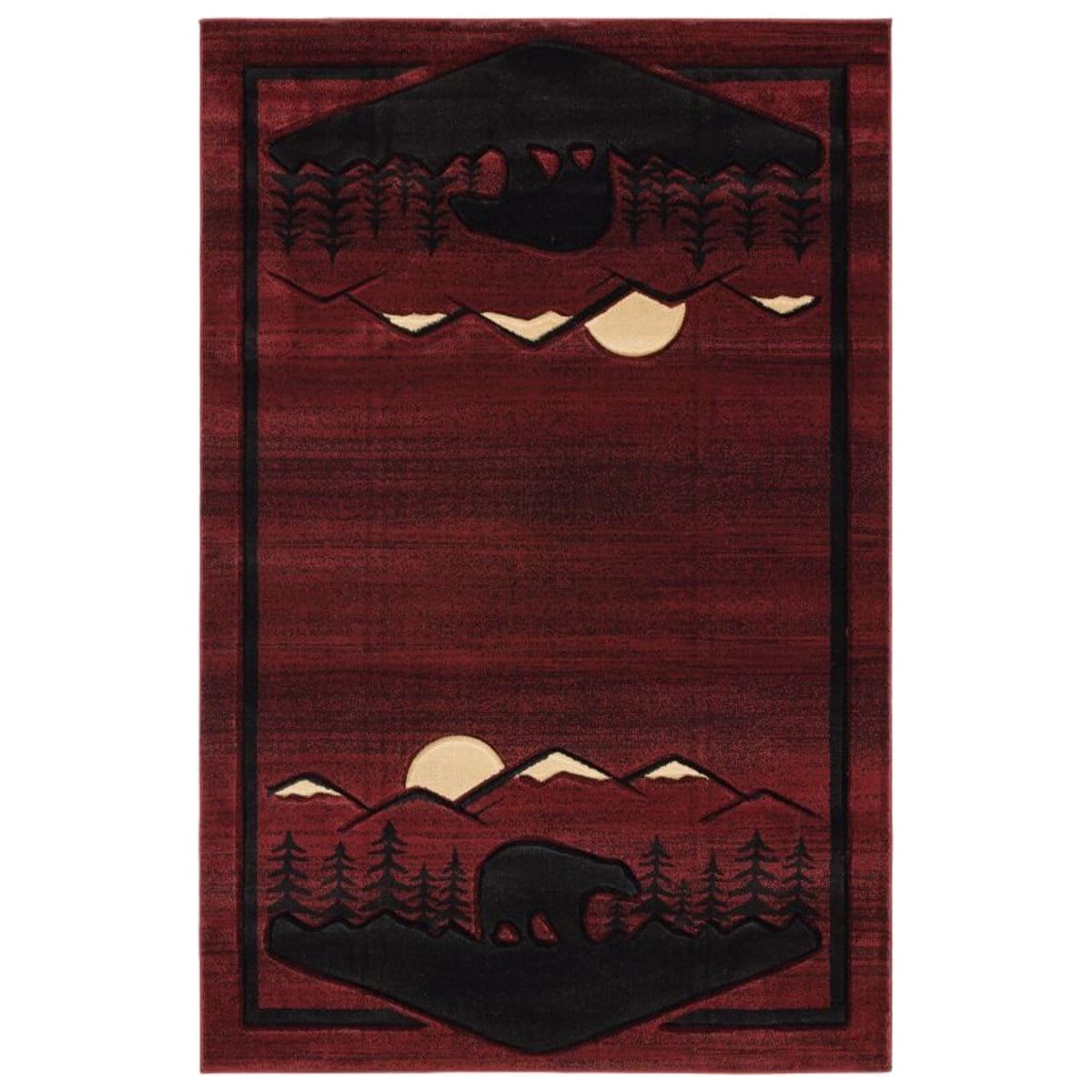 Mountain View Bear Dark Rug