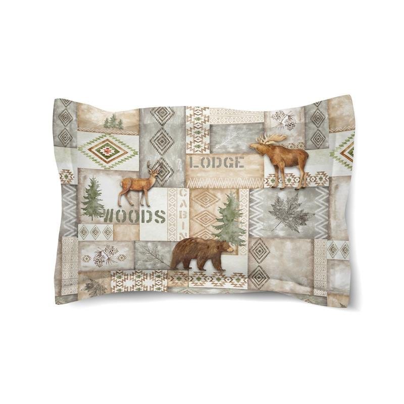 Mountain Trail Patch Gray Standard Sham