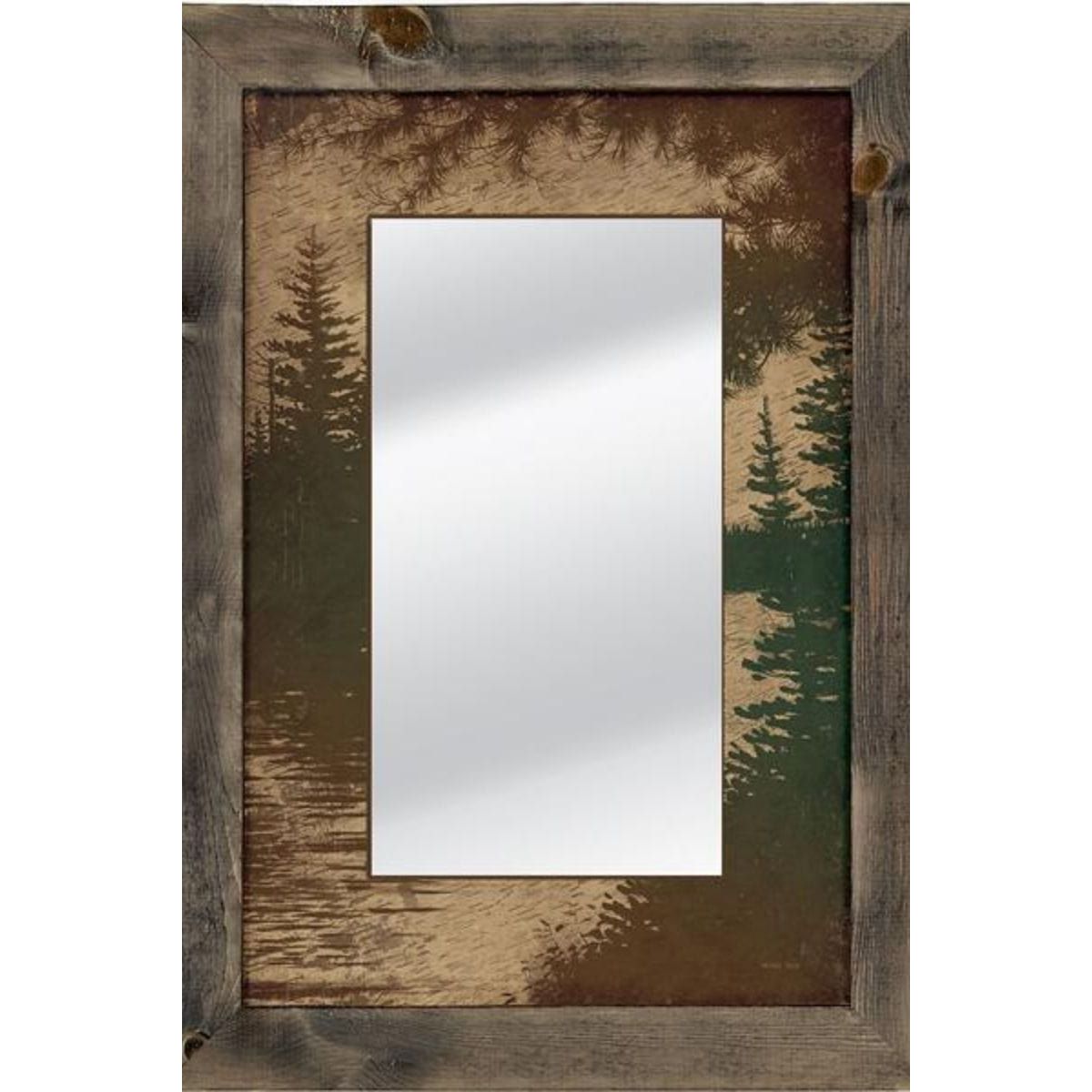 North Woods Barnwood Frame Mirror