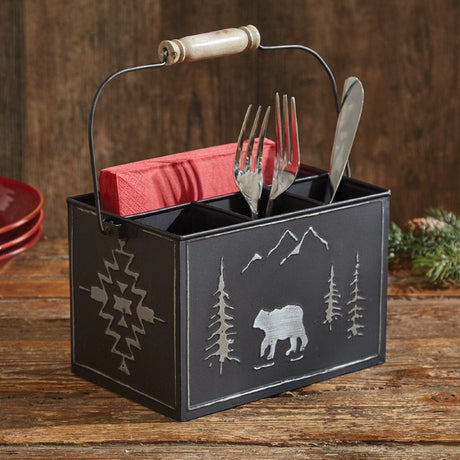Primitive Pine Utensil Caddy