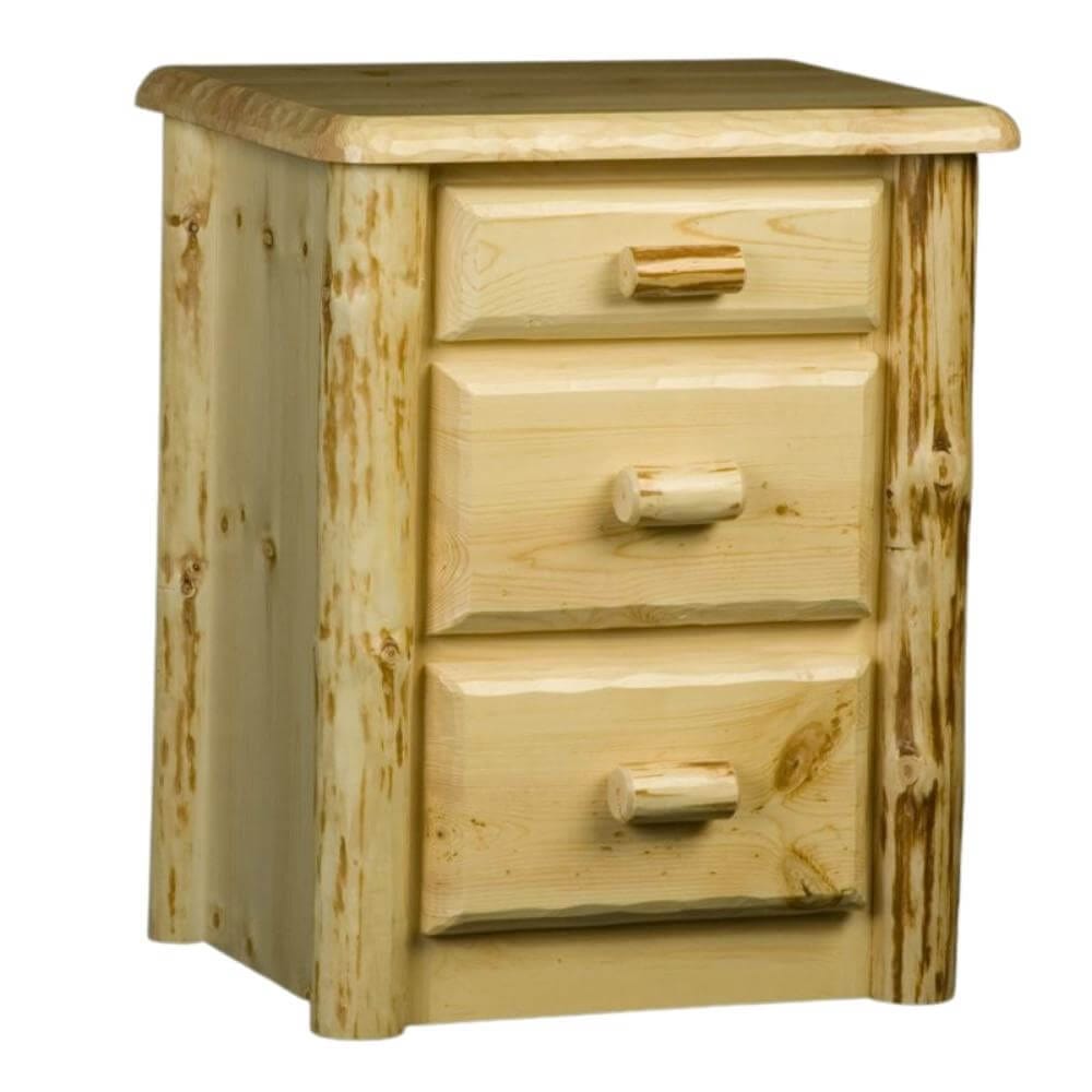 Sawmill 3-Drawer Nightstand