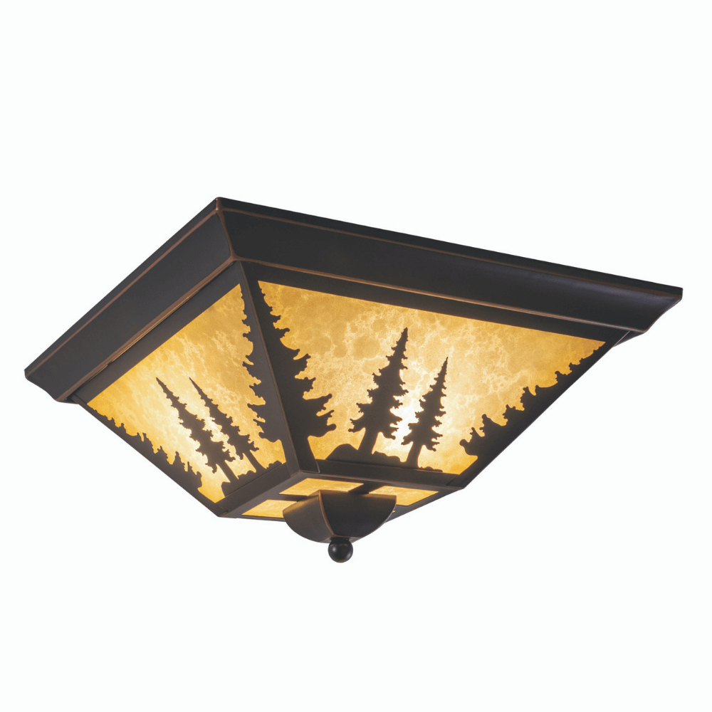 Tree Lodge 14" Flush Mount Light Fixture