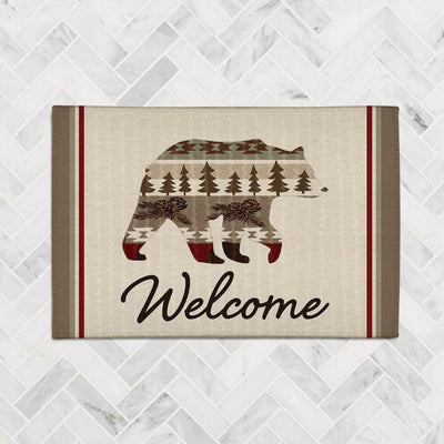 Valley Bear Welcome Chenille Accent Rug