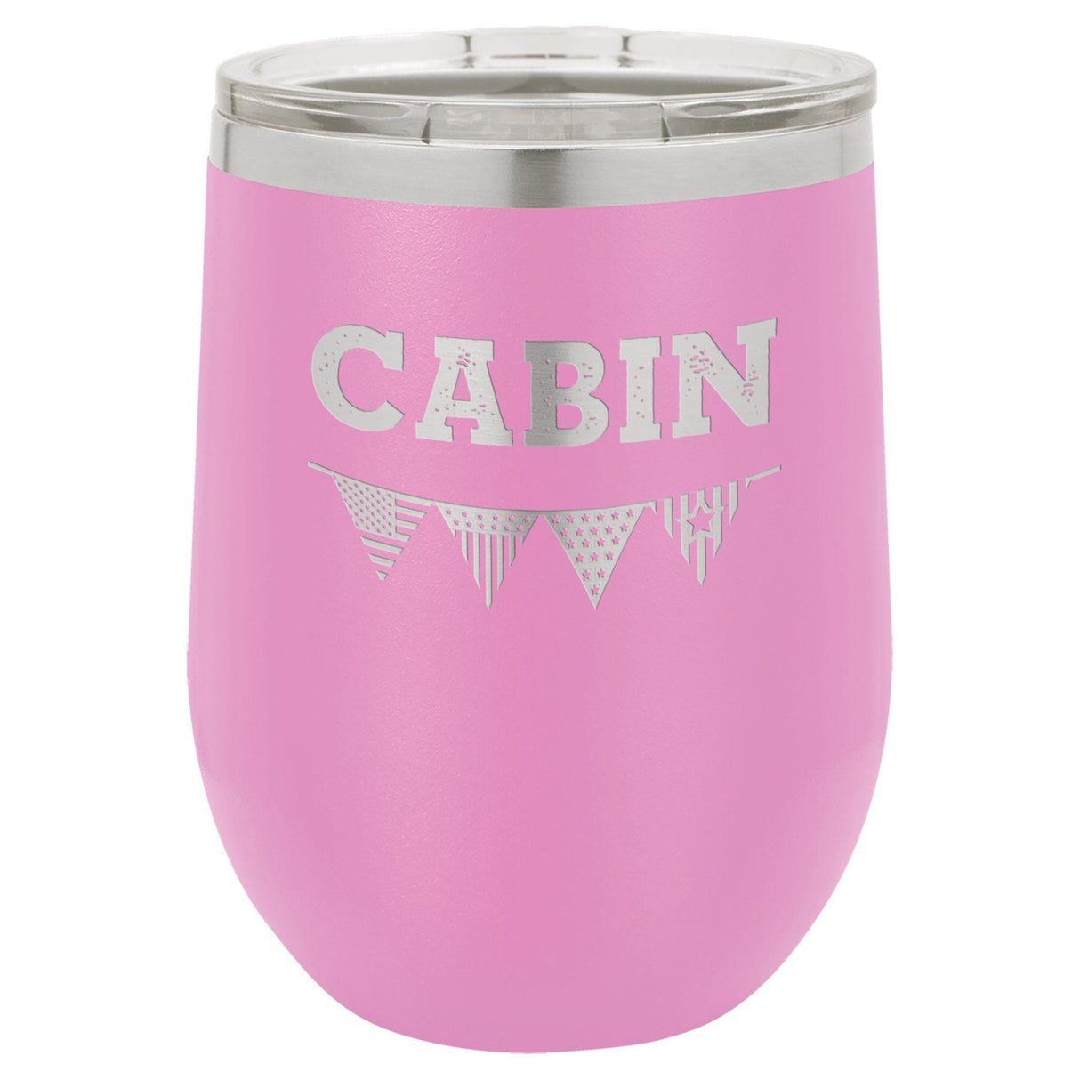 American Flag 12 oz Wine Tumbler - Powder Coated