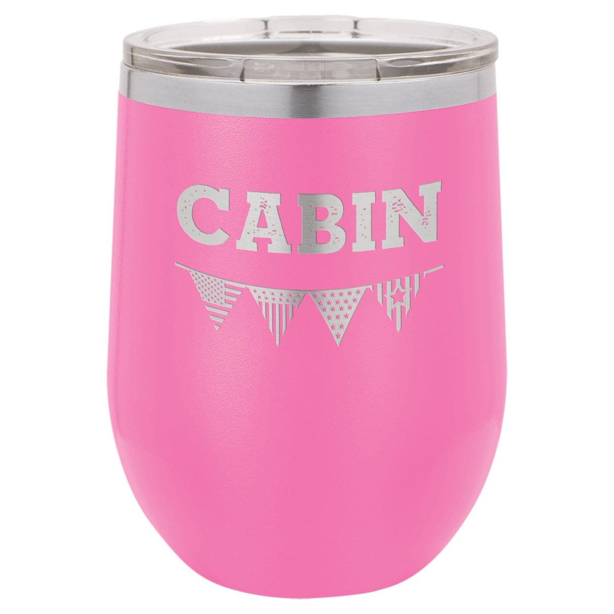 American Flag 12 oz Wine Tumbler - Powder Coated