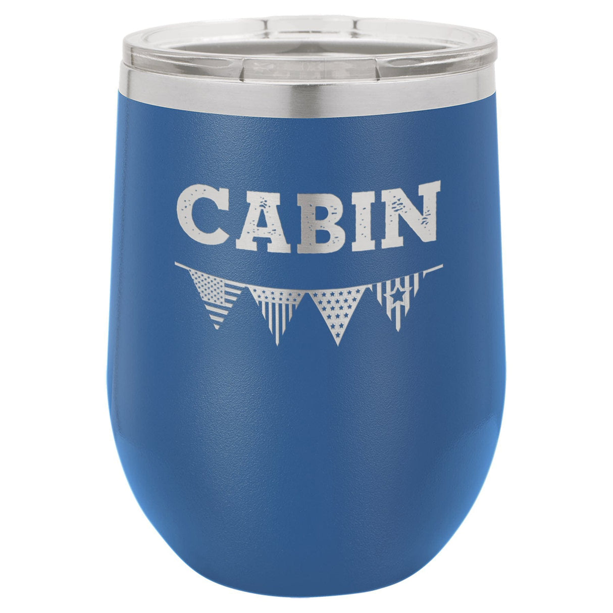 American Flag 12 oz Wine Tumbler - Powder Coated