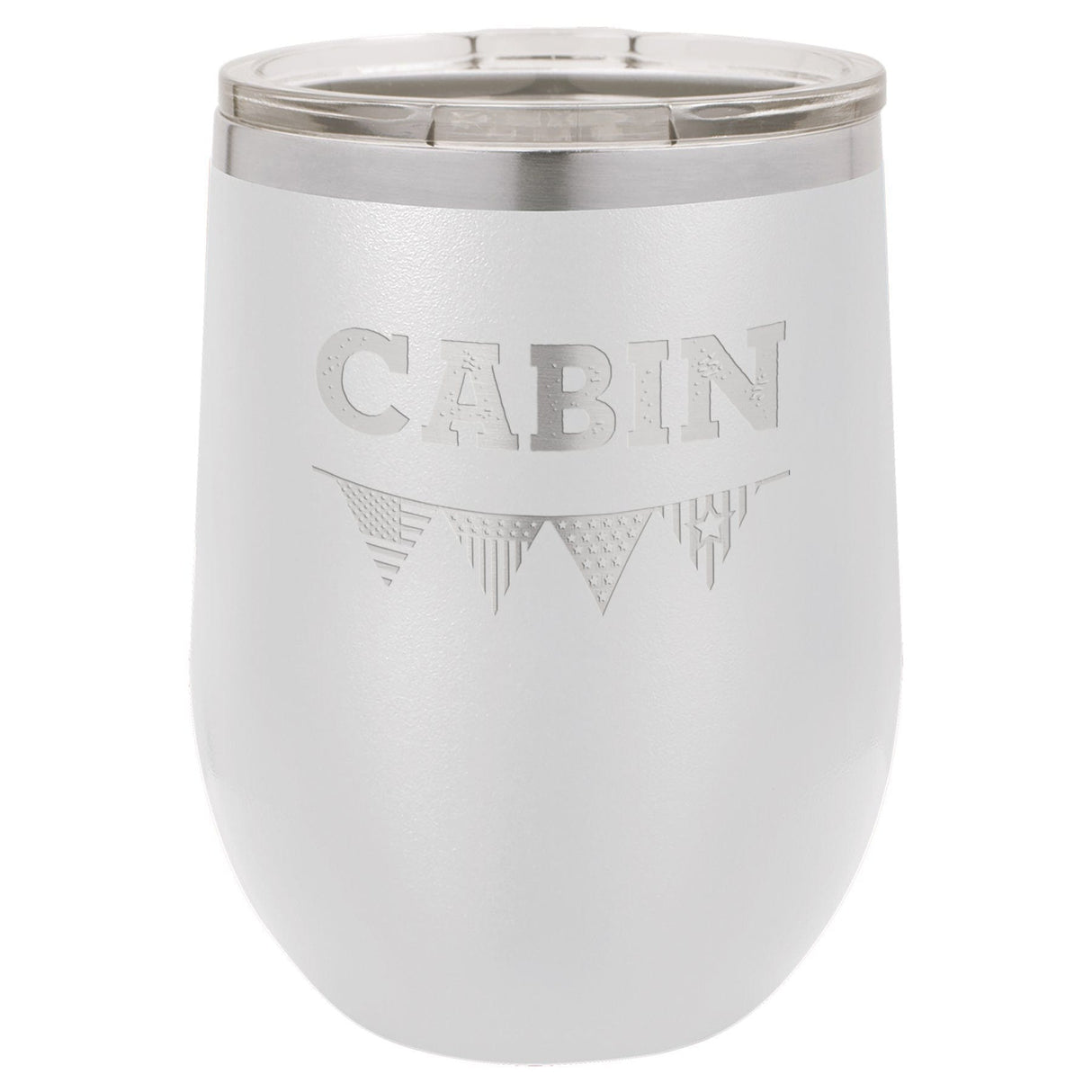 American Flag 12 oz Wine Tumbler - Powder Coated