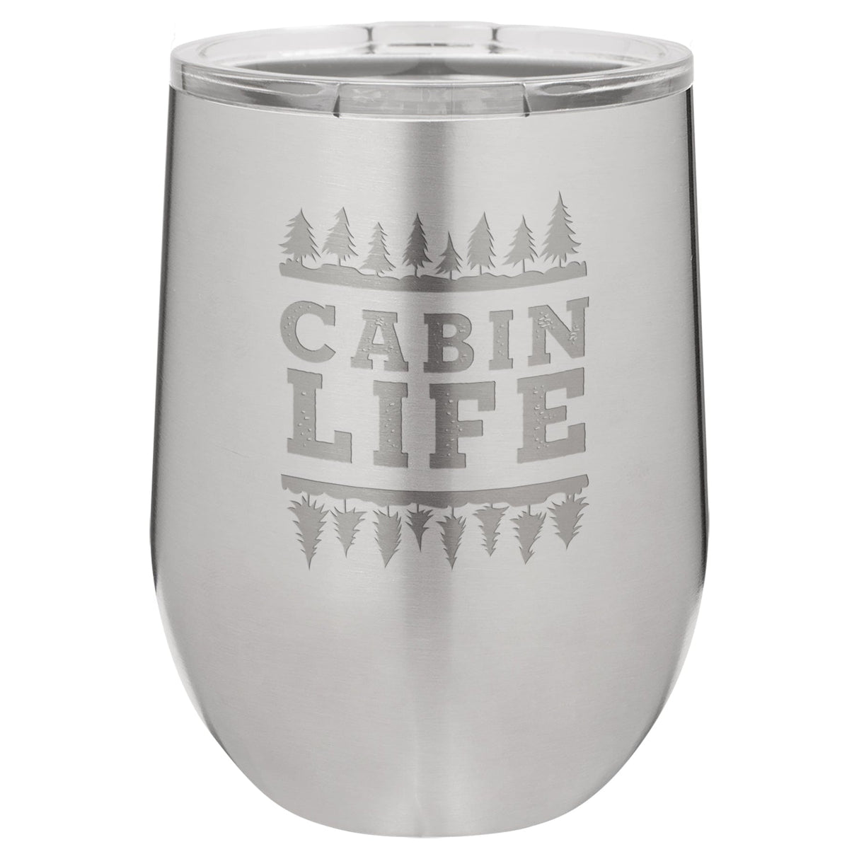Cabin Life 12 oz Wine Tumbler - Stainless
