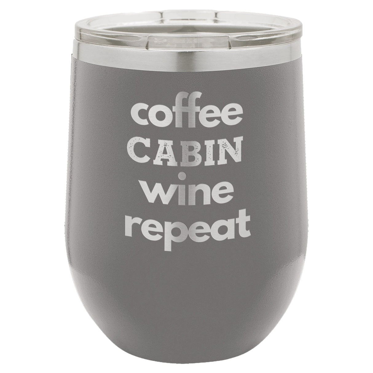 Coffee Wine 12 oz Wine Tumbler - Powder Coated