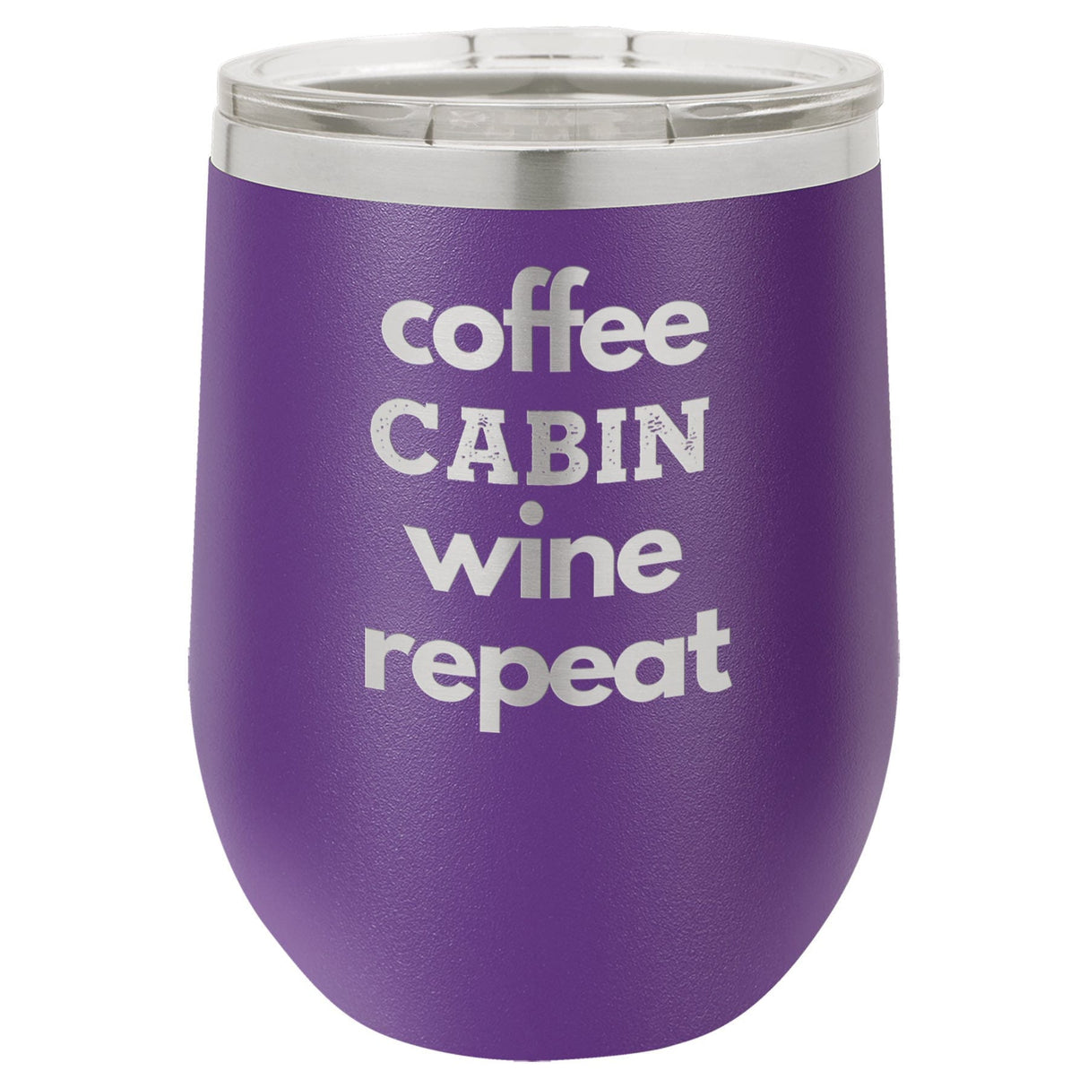 Coffee Wine 12 oz Wine Tumbler - Powder Coated