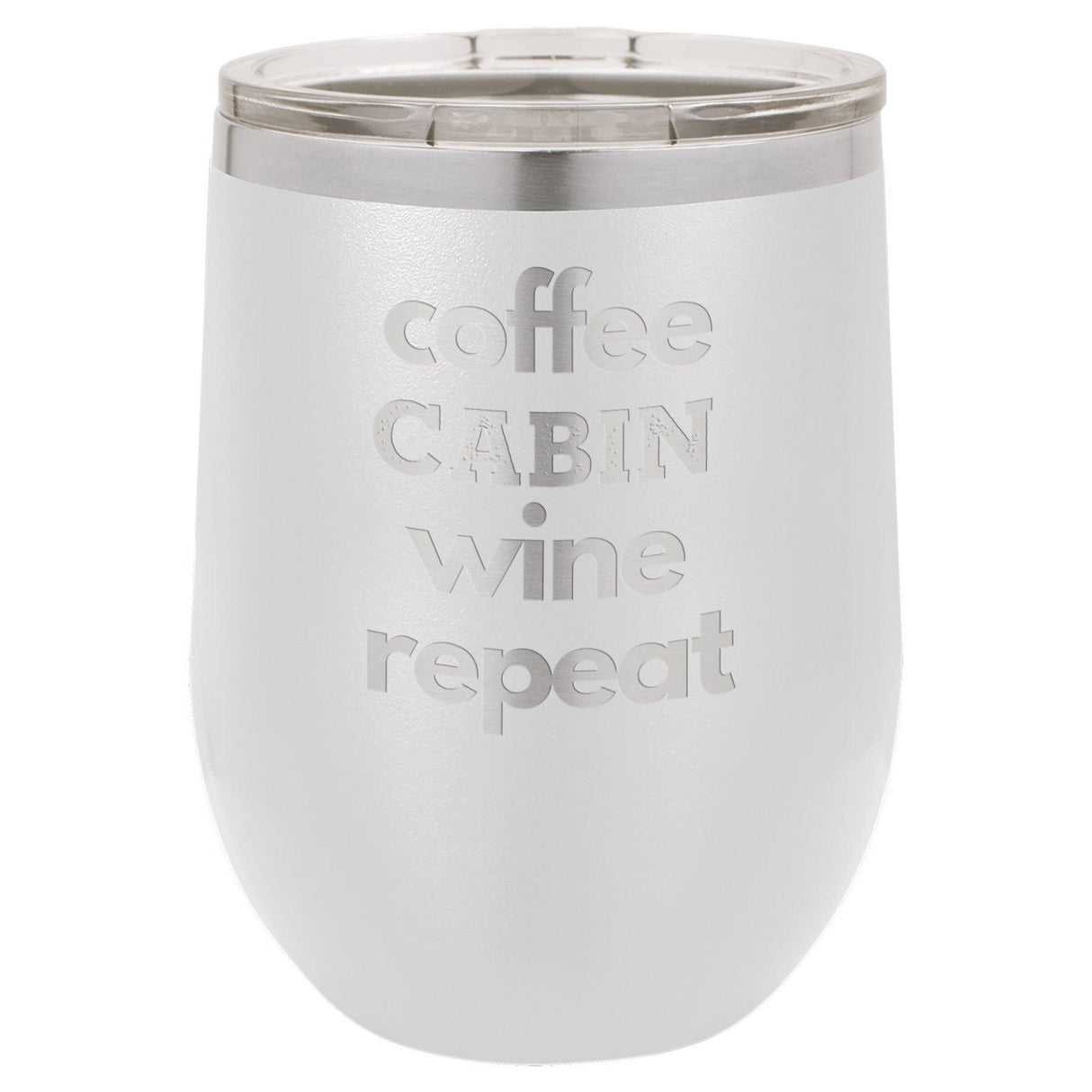 Coffee Wine 12 oz Wine Tumbler - Powder Coated