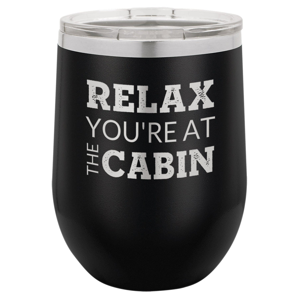 At The Cabin 12 oz Wine Tumbler - Powder Coated