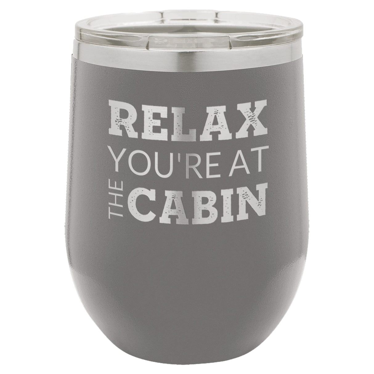 At The Cabin 12 oz Wine Tumbler - Powder Coated