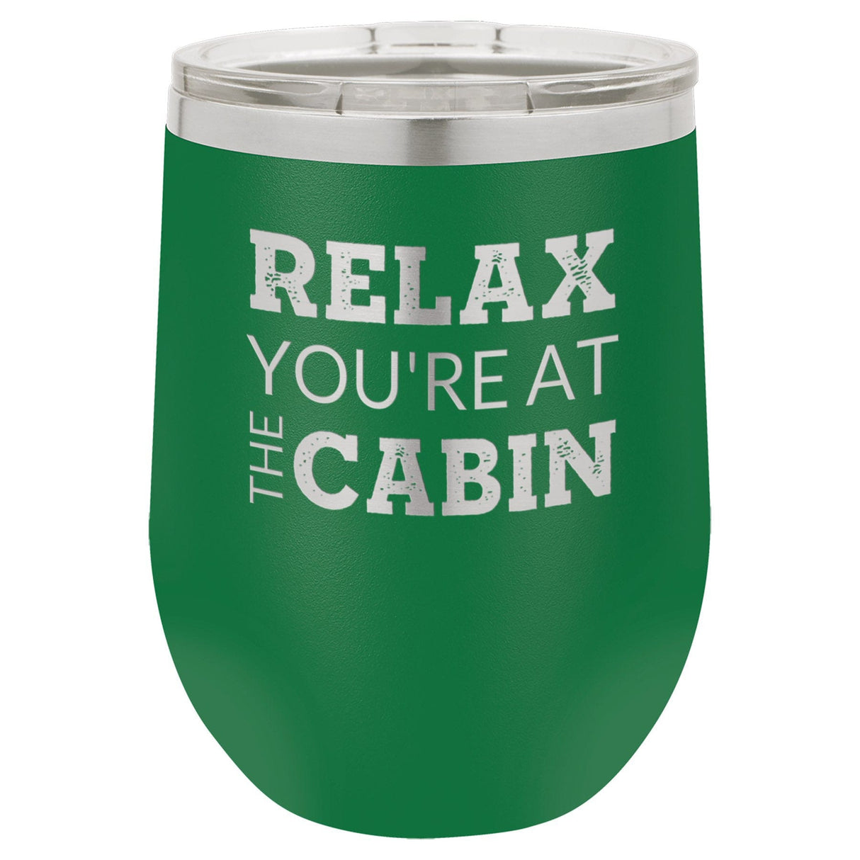 At The Cabin 12 oz Wine Tumbler - Powder Coated