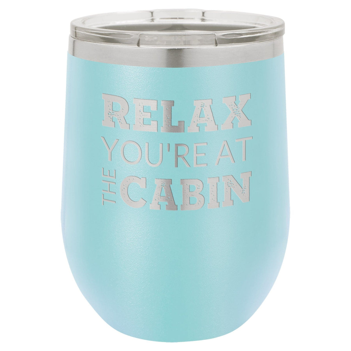 At The Cabin 12 oz Wine Tumbler - Powder Coated