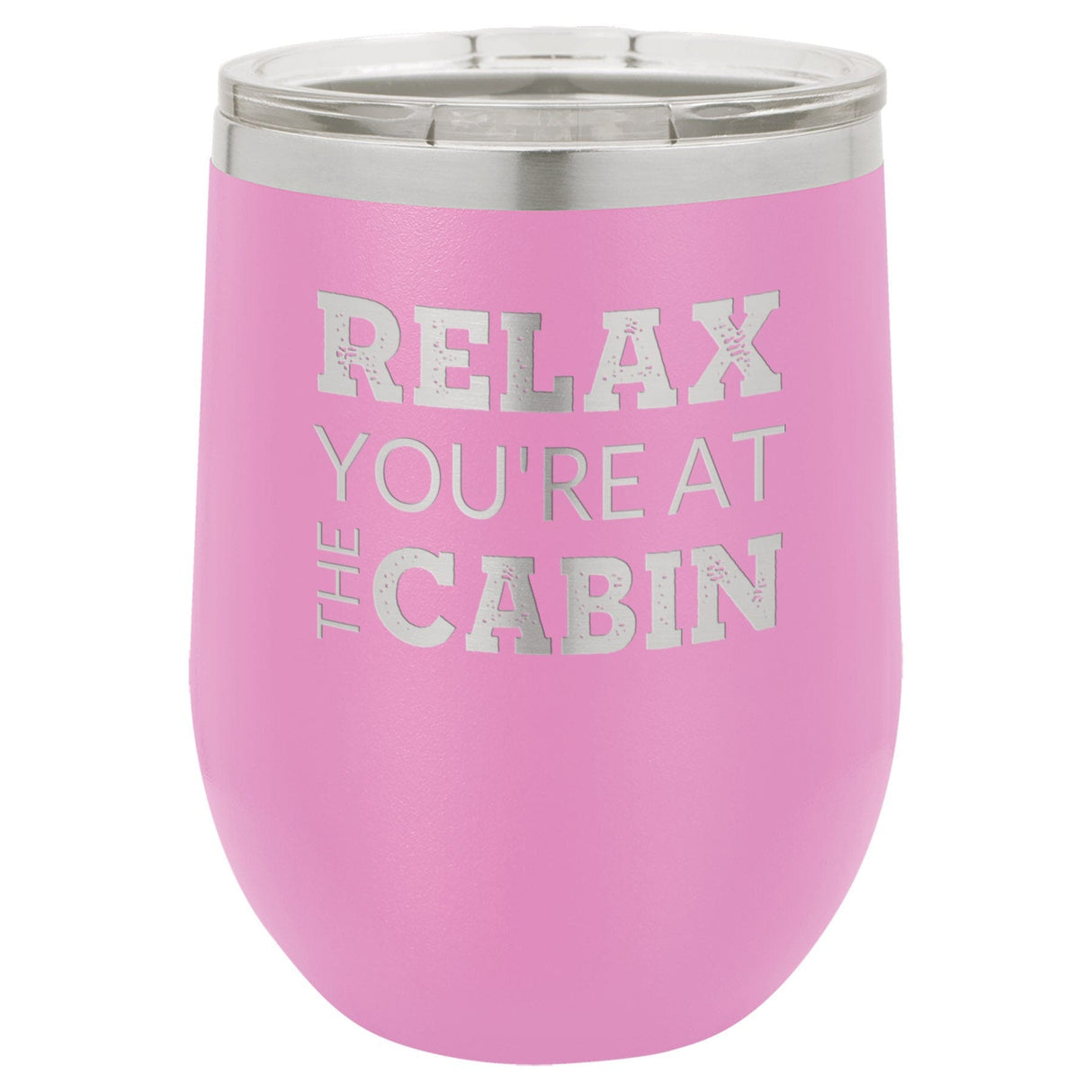 At The Cabin 12 oz Wine Tumbler - Powder Coated